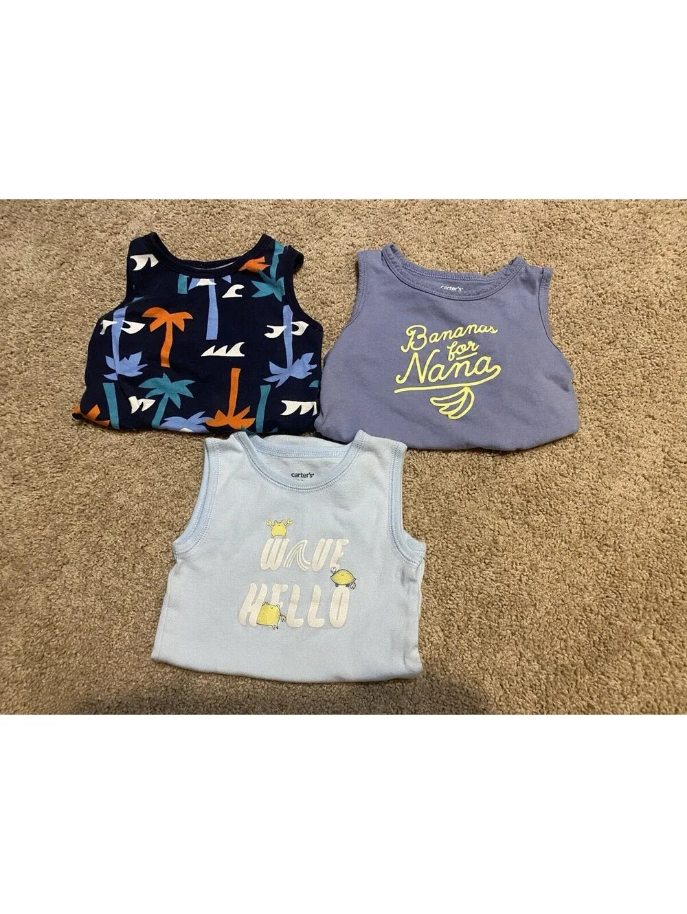 Boy's Size 24 Months 3-Piece Bundle of Tank One-Pieces - Carter's & Garanimals